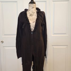 Elle black long sweater size large